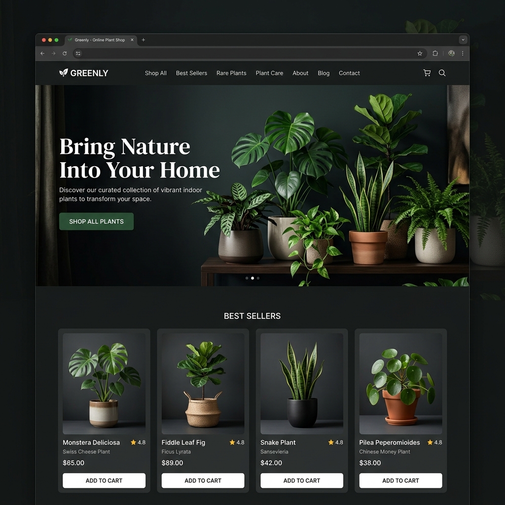Greenly – E-Commerce Botany & Indoor Plant Shop